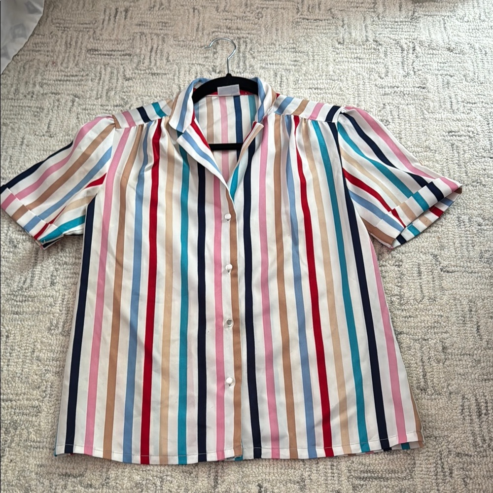 Vintage Levi Strauss Multicolor Striped Blouse Casual Top